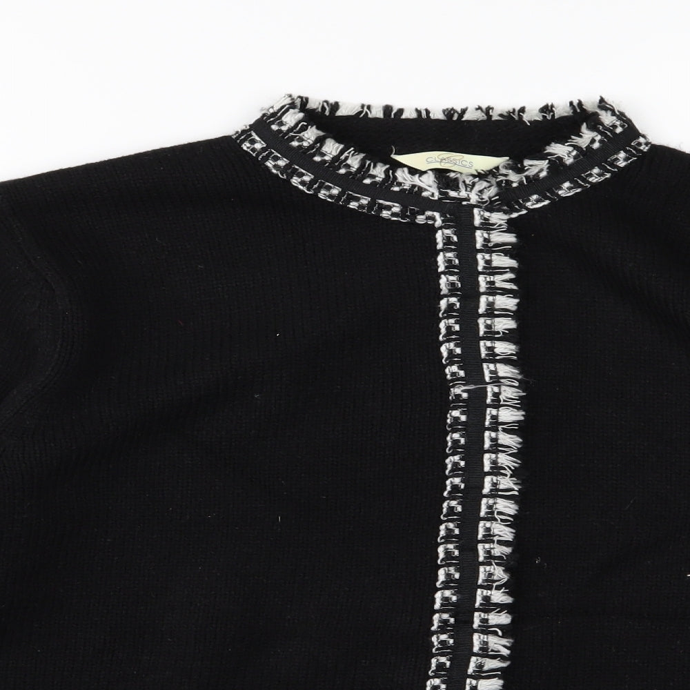 Classics Womens Black  Knit Cardigan Jumper Size 16