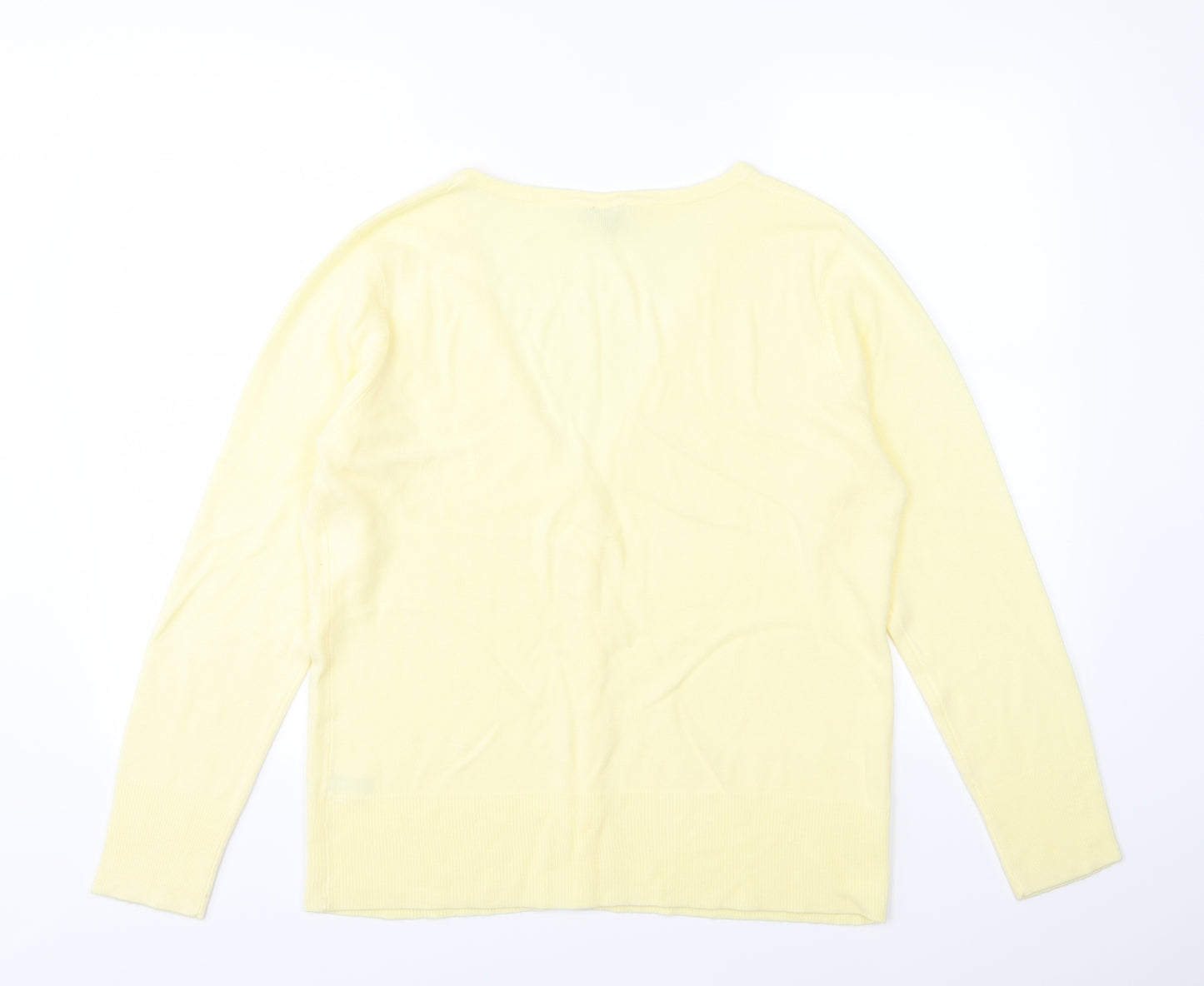 TU Womens Yellow  Knit Cardigan Jumper Size 18