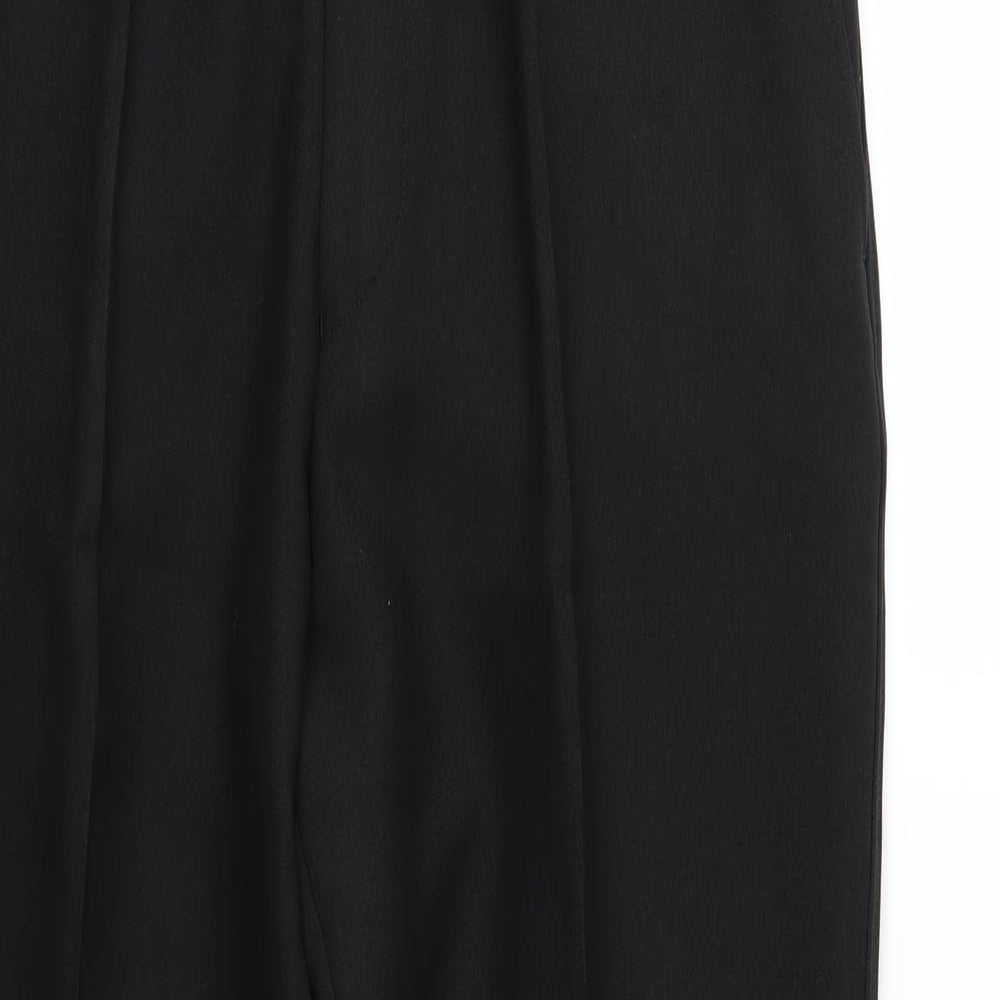 Farah Mens Black  Rayon Trousers  Size 36 L29 in