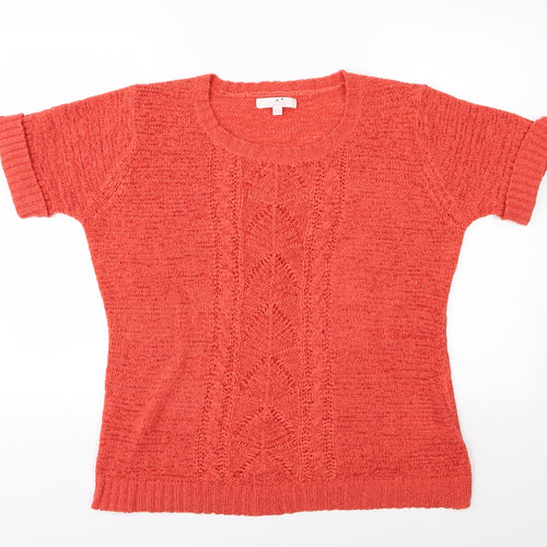 Julipa Womens Pink  Knit Pullover Jumper Size 16  - Coral