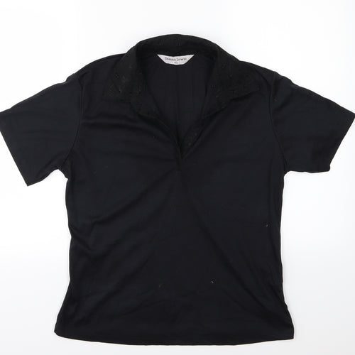 Donna Lewis Womens Black  Jersey Basic T-Shirt Size XL