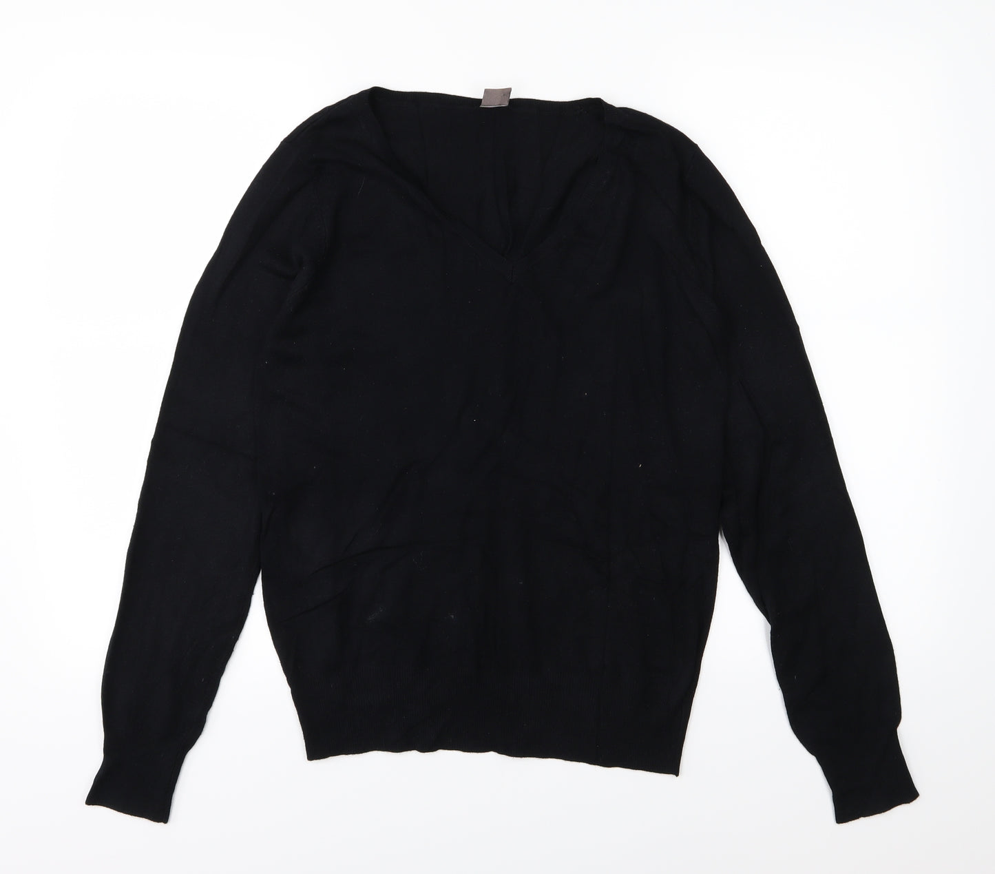 TU Womens Black  Knit Pullover Jumper Size 16