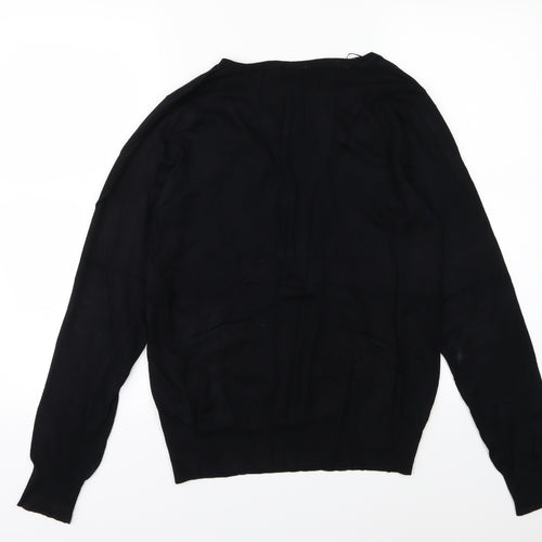 TU Womens Black  Knit Pullover Jumper Size 16