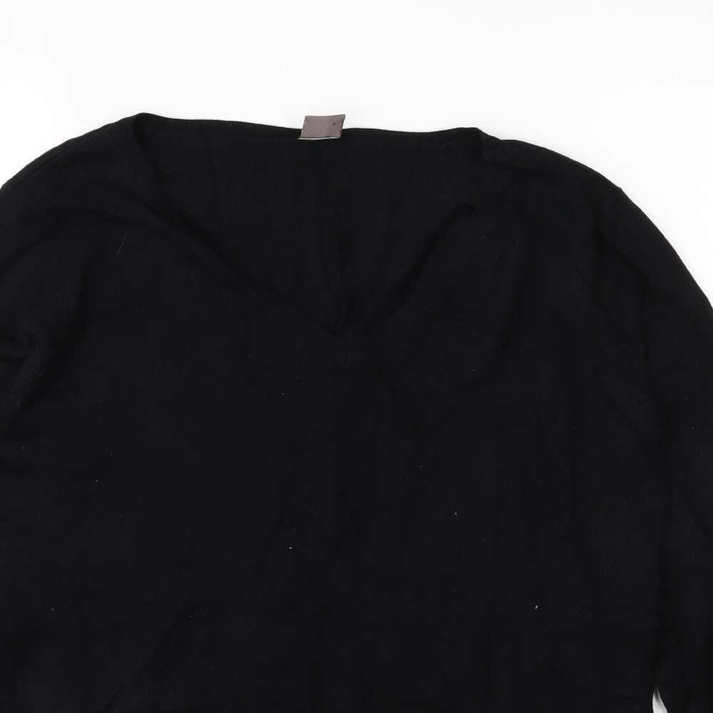 TU Womens Black  Knit Pullover Jumper Size 16