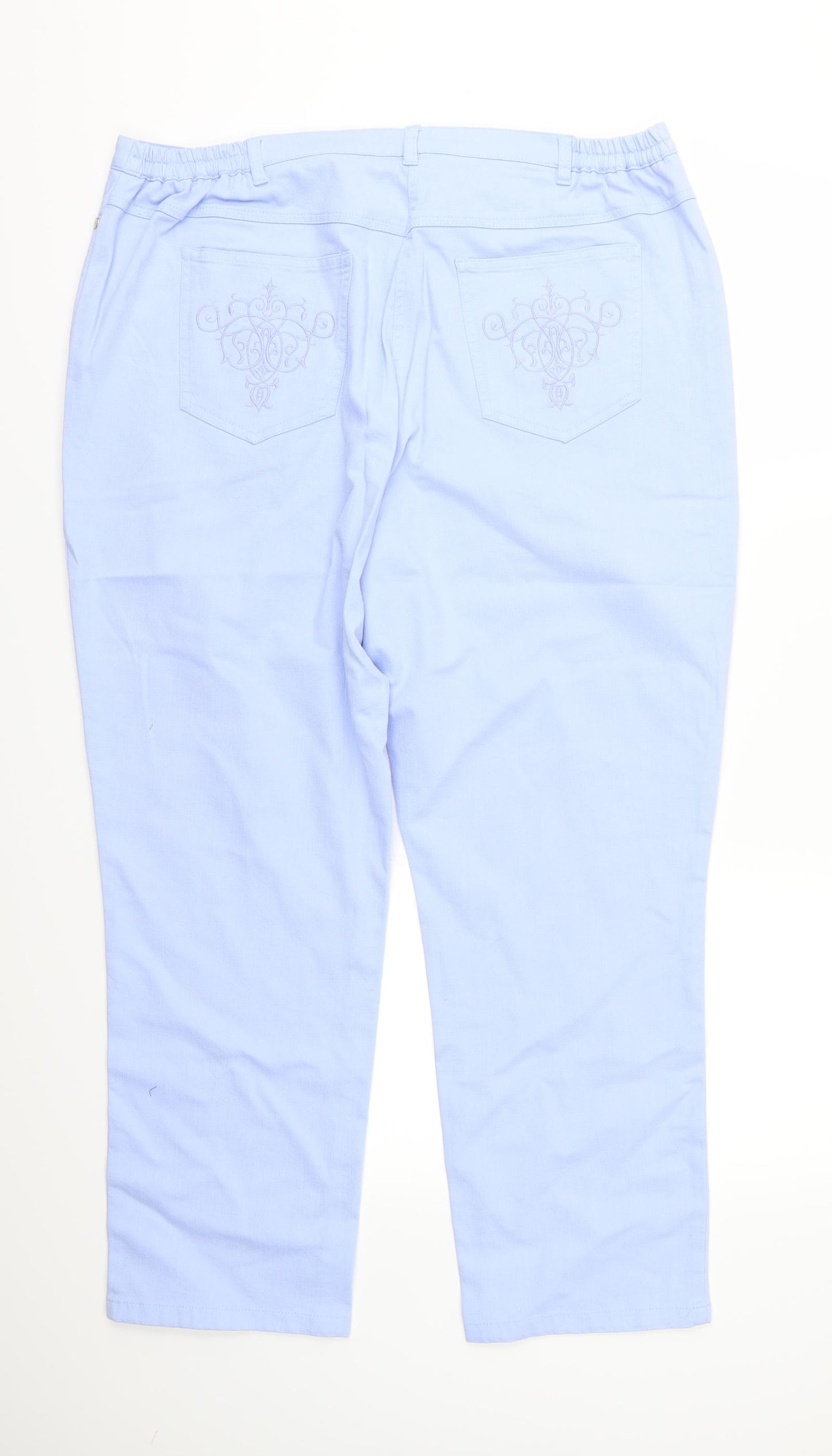 Magic Fit Womens Blue  Denim Straight Jeans Size 20 L27 in