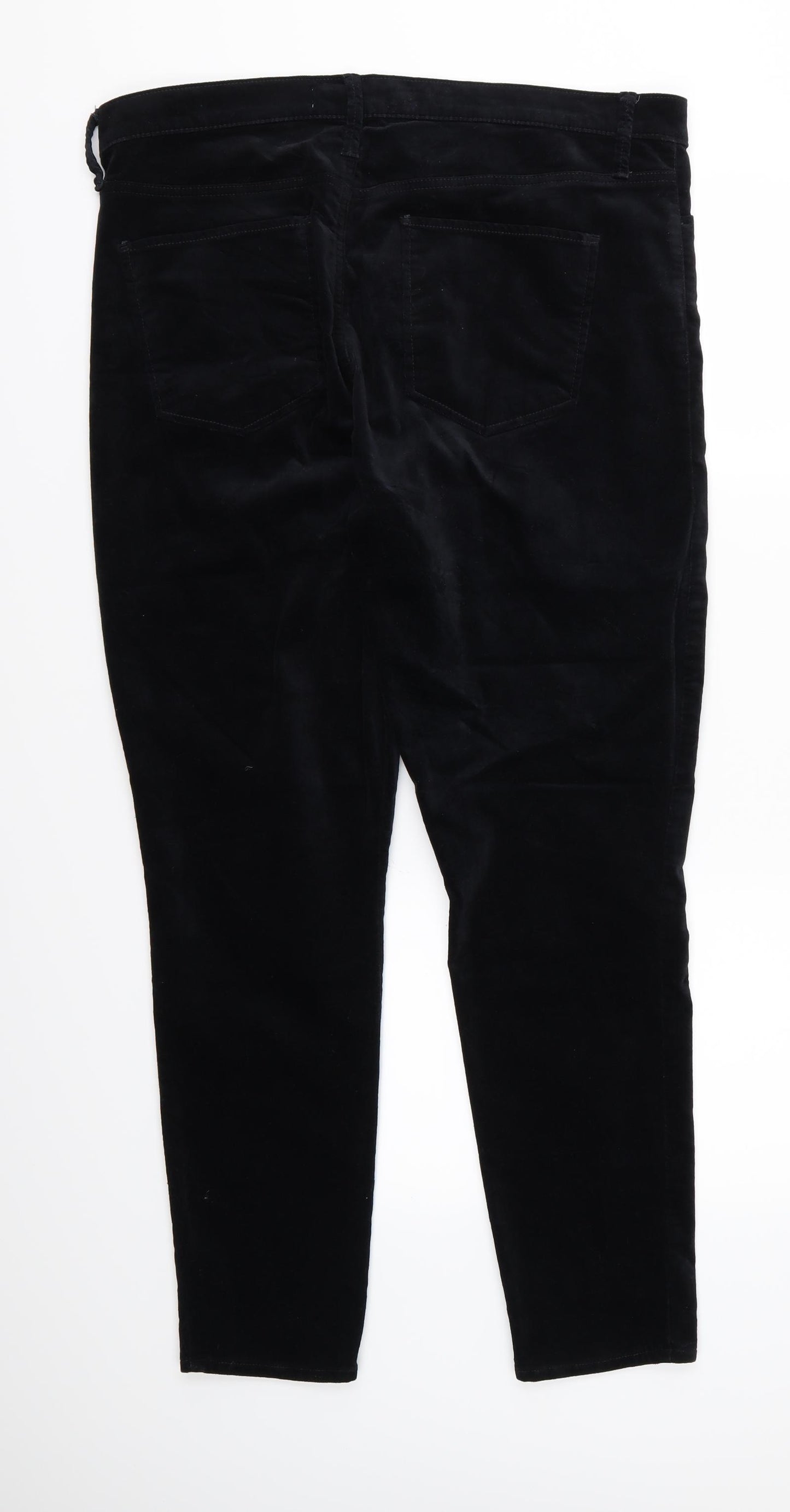Gap Womens Black  Velour Skinny Jeans Size 34 in L29 in