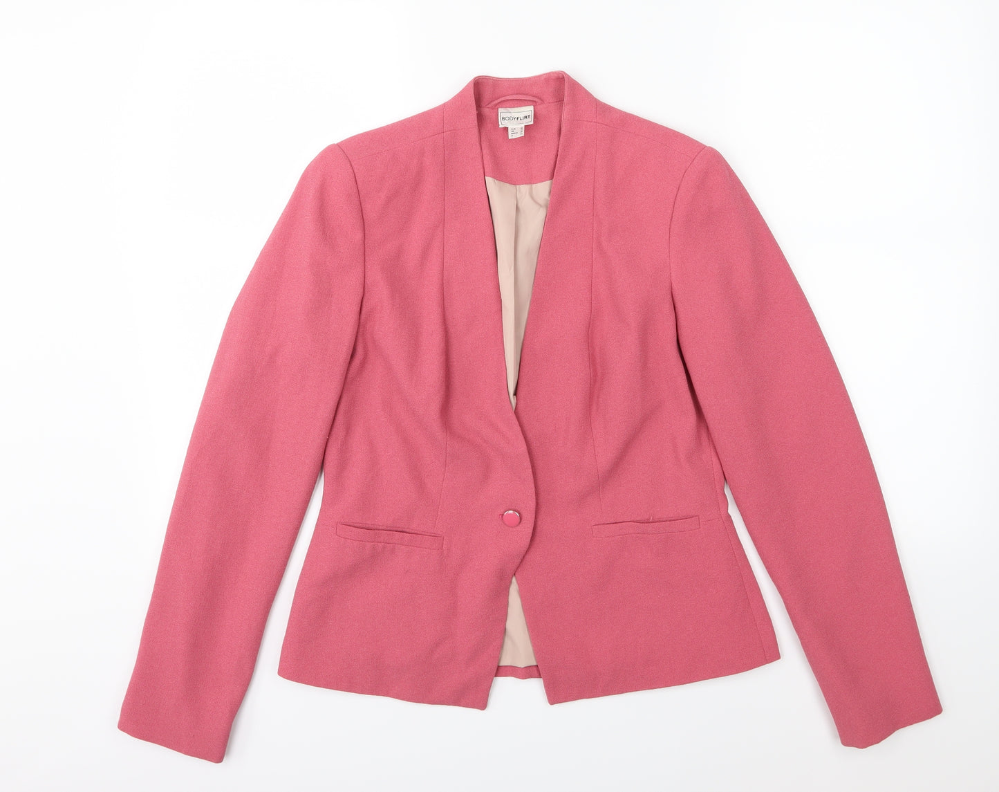 Body Flirt Womens Pink   Jacket Blazer Size 10