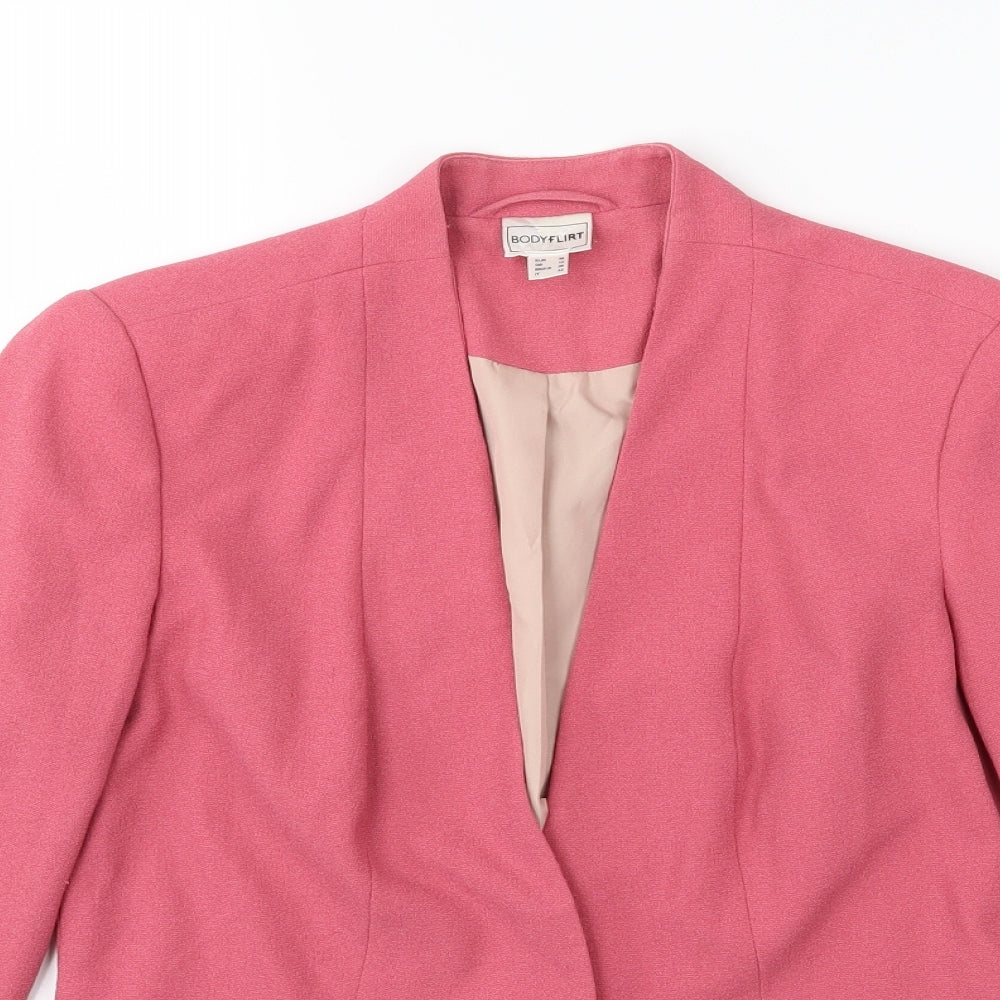 Body Flirt Womens Pink   Jacket Blazer Size 10
