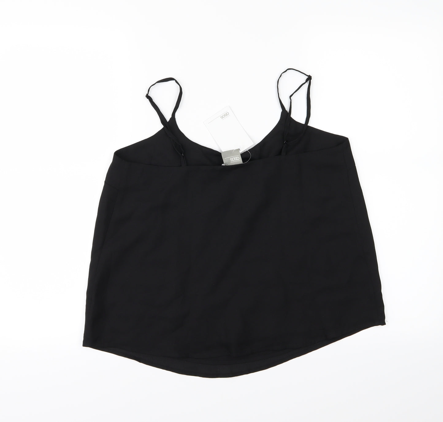 ASOS Womens Black  Chiffon Camisole Blouse Size 10