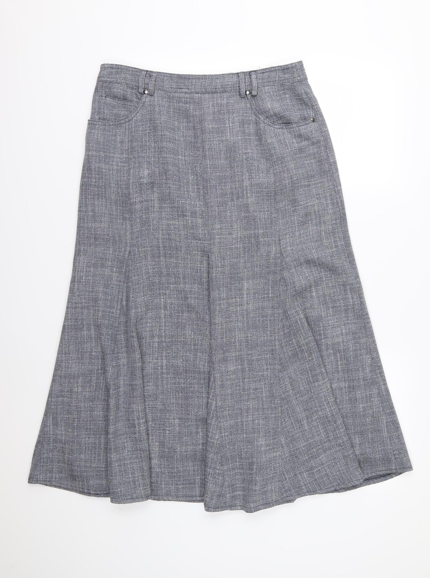 Viyella Womens Blue   Flare Skirt Size 12