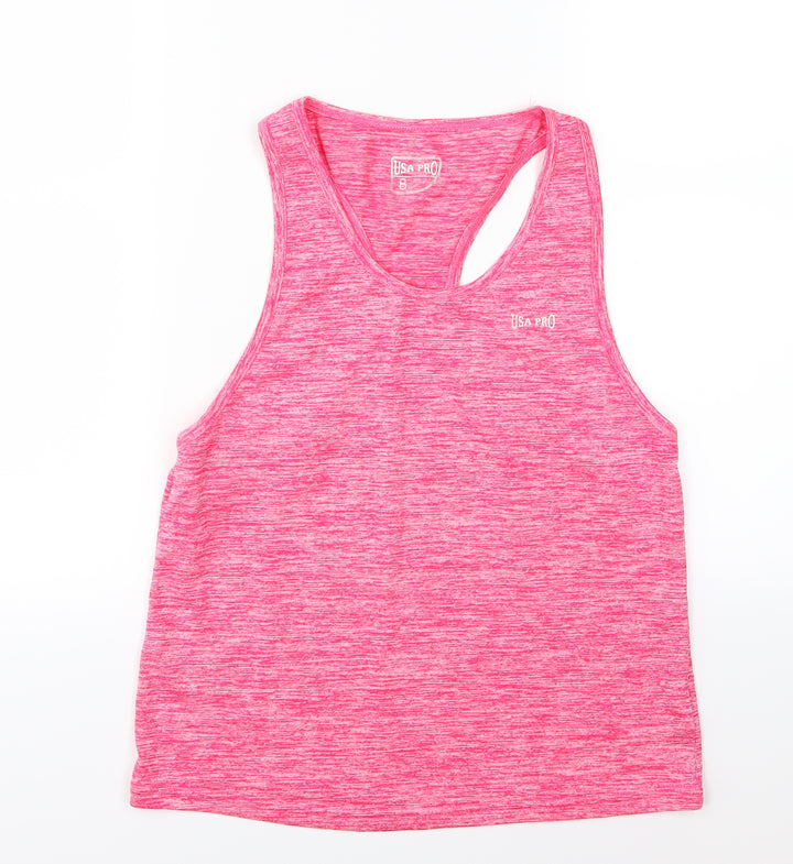 USA Pro Womens Pink Basic Tank Size 8