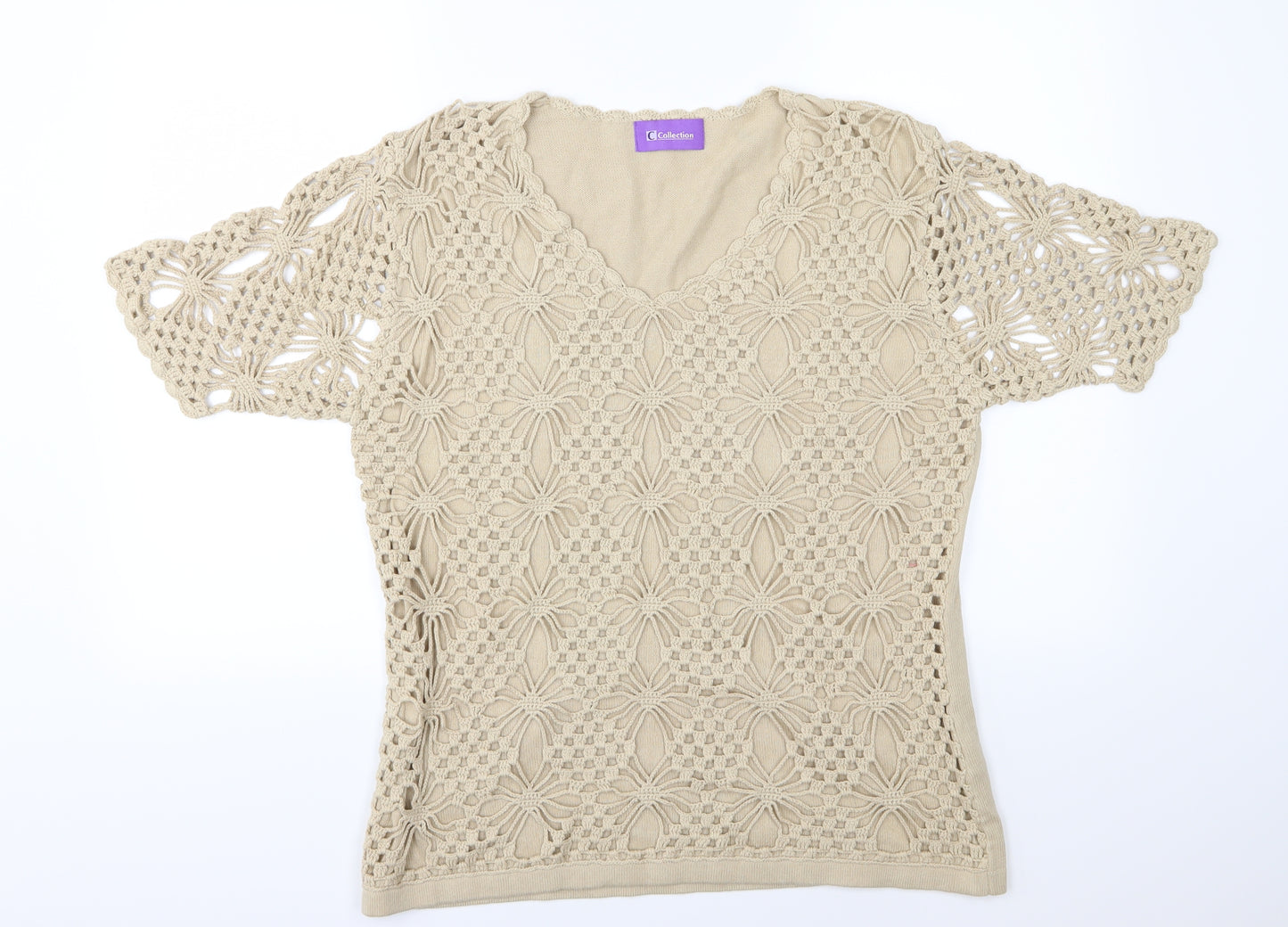 Collection Womens Brown  Knit Pullover Jumper Size 18