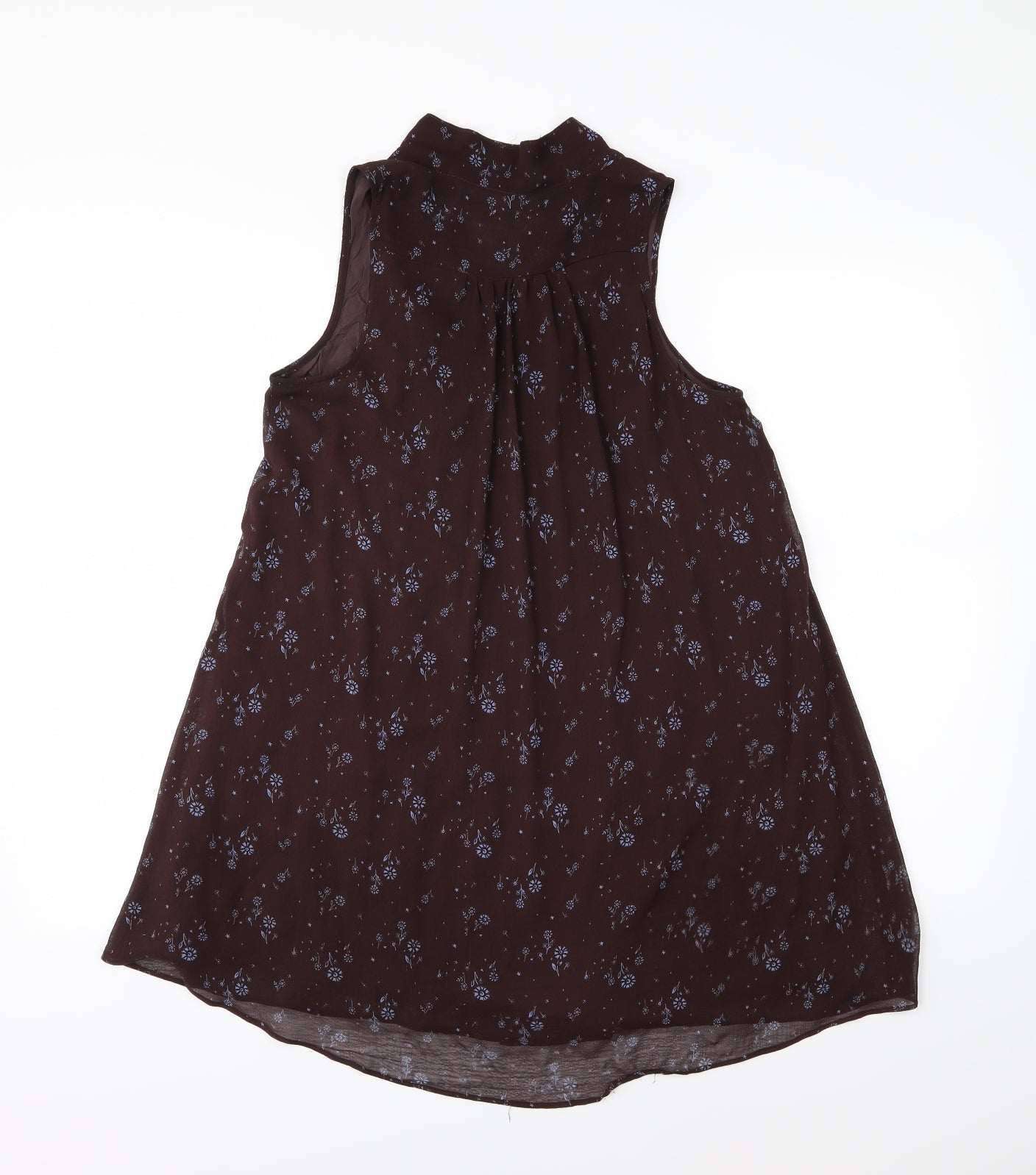 Kimchi Blue Womens Brown Floral Chiffon Basic Blouse Size XS