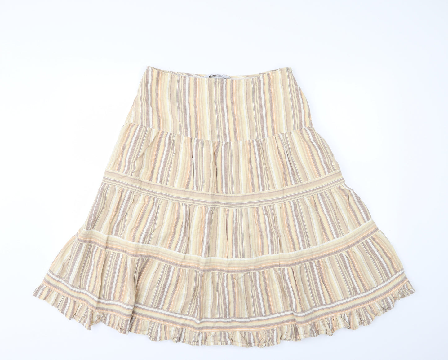 Atmosphere Womens Brown Striped  Flare Skirt Size 12