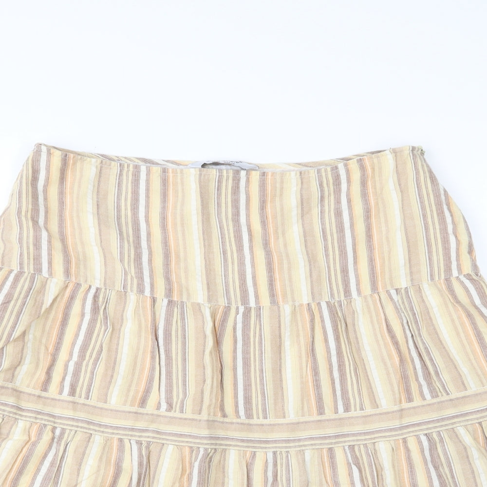 Atmosphere Womens Brown Striped  Flare Skirt Size 12
