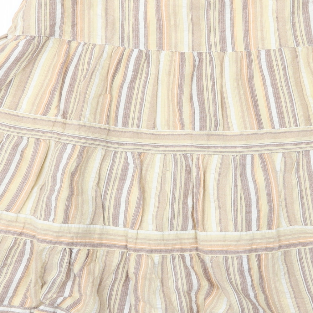 Atmosphere Womens Brown Striped  Flare Skirt Size 12