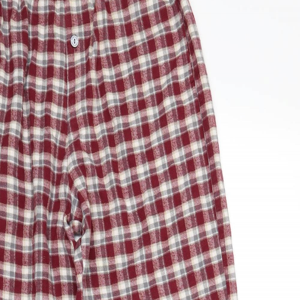 Calvin Klein Mens Red Check   Lounge Pants Size S