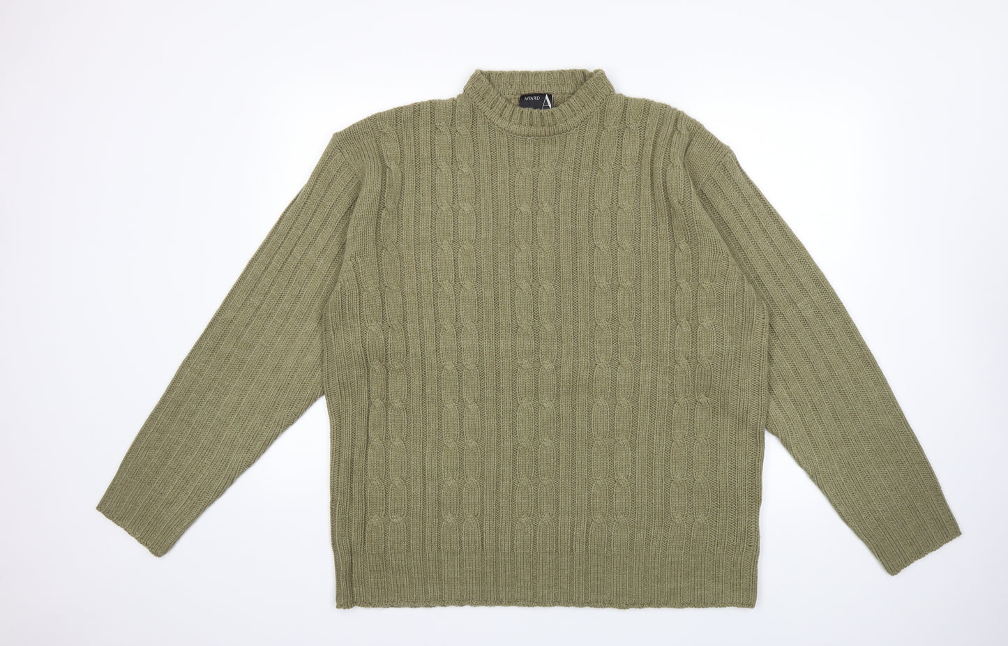 Award Mens Green  Knit Pullover Jumper Size XL