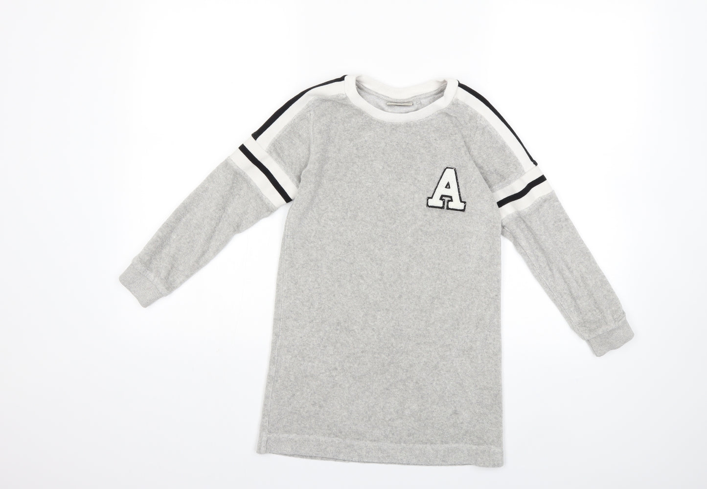 NEXT Girls Grey   Jumper Dress  Size 8 Years
