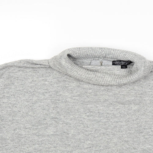 Topshop Womens Grey  Knit Pullover Jumper Size 6