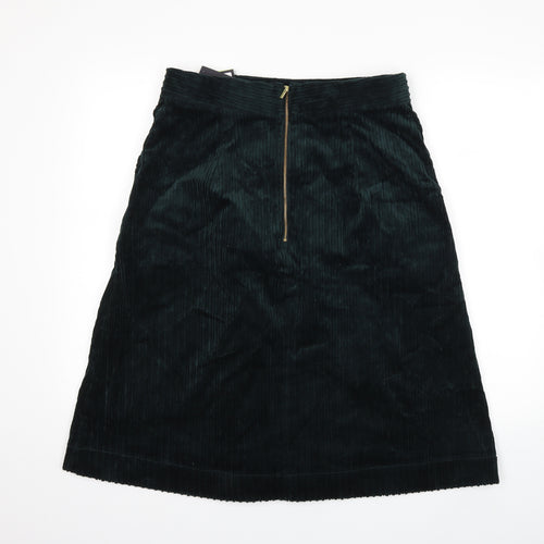 Marks and Spencer Womens Green  Corduroy A-Line Skirt Size 12