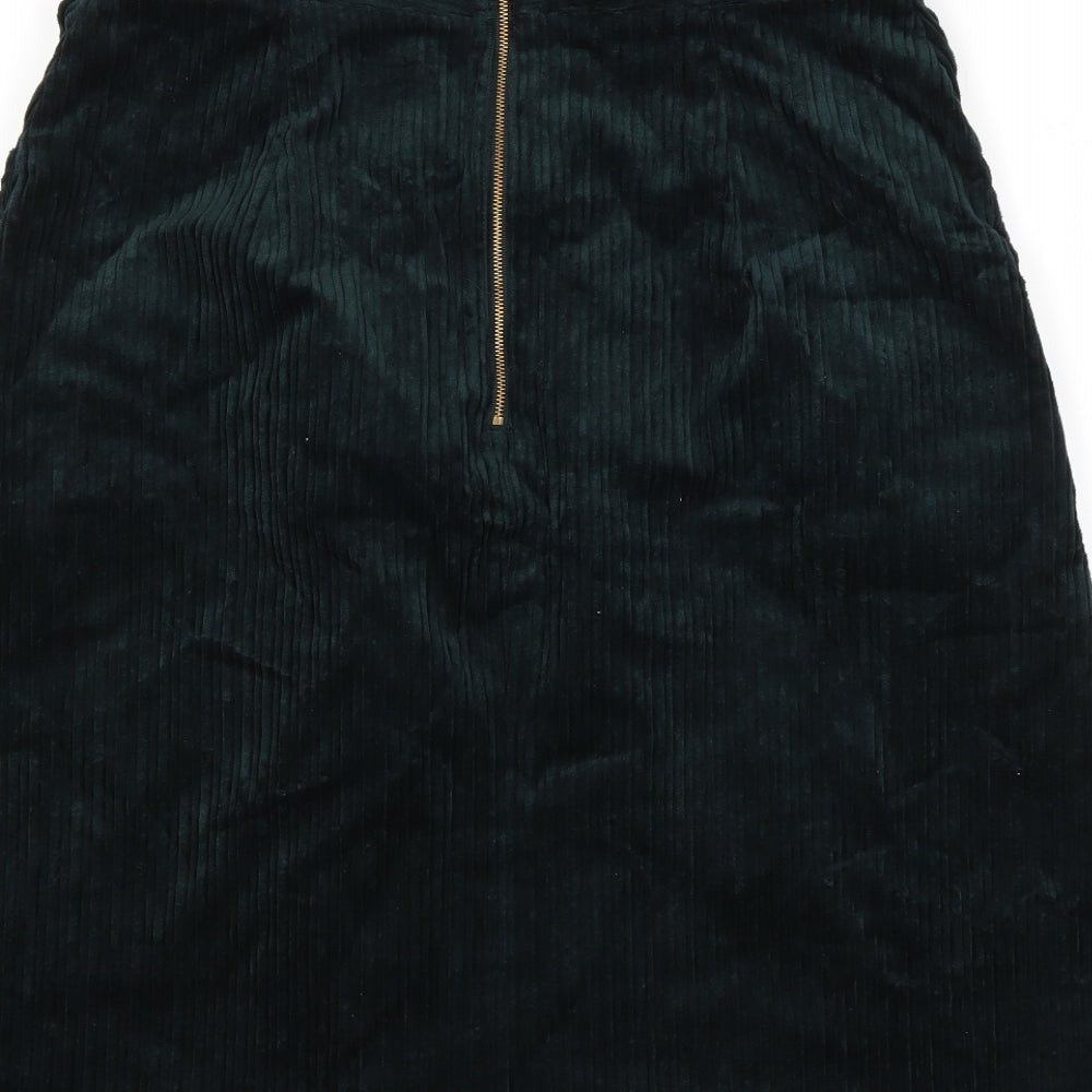 Marks and Spencer Womens Green  Corduroy A-Line Skirt Size 12