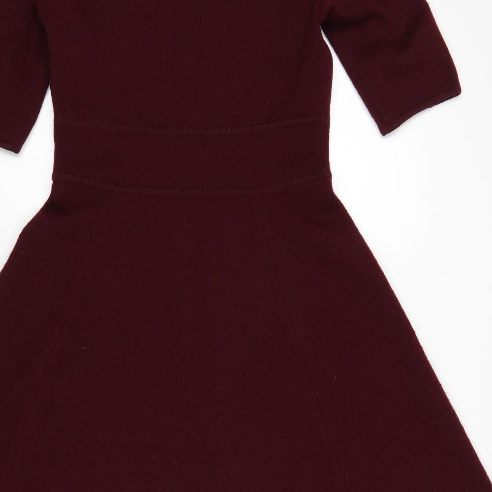 Hobbs Womens Red  Knit Jumper Dress  Size 10