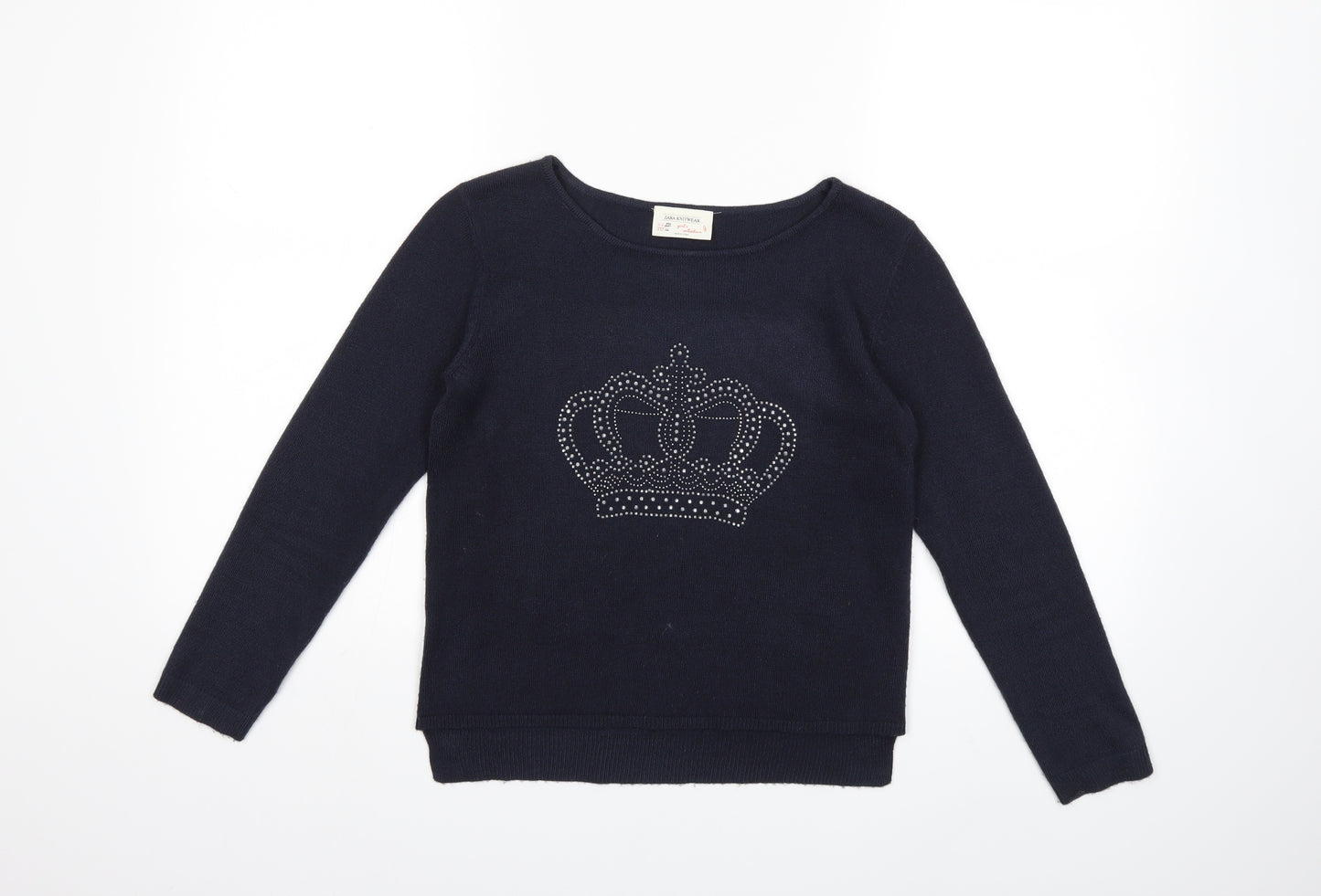 Zara Girls Blue   Pullover Jumper Size 11-12 Years