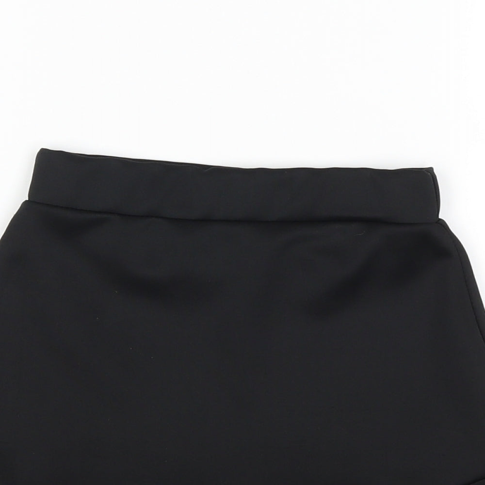 PRETTYLITTLETHING Womens Black   Mini Skirt Size 4