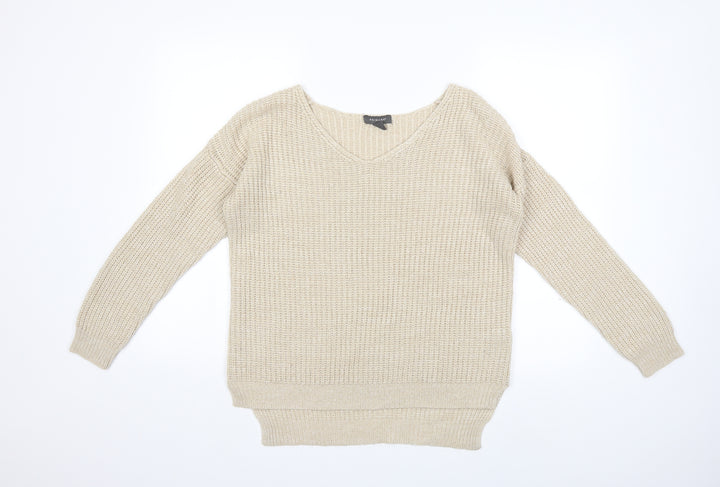 Primark Womens Beige Knit Pullover Jumper Size 6
