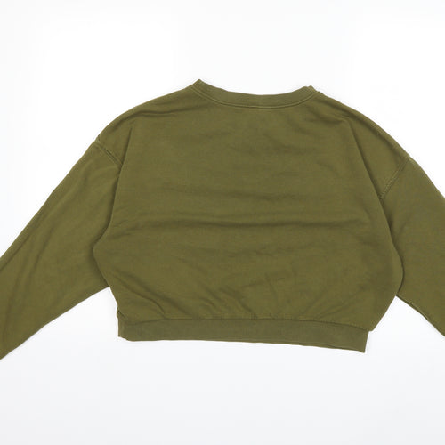 H&M Womens Green   Pullover Sweatshirt Size S