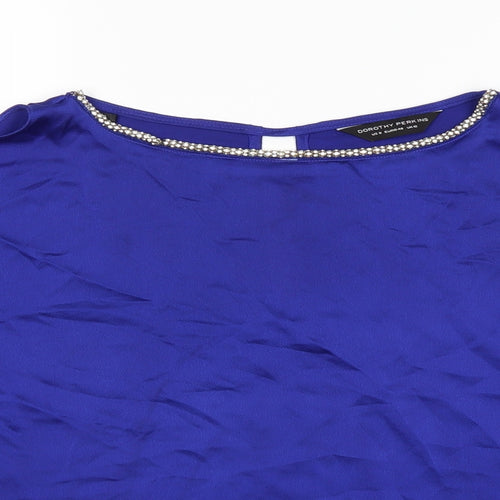 Dorothy Perkins Womens Blue   Basic Blouse Size 12