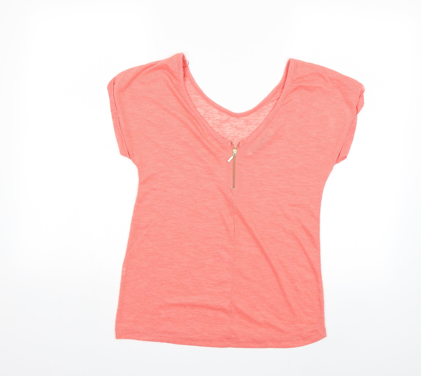 Stradivarius Womens Pink  Knit Basic T-Shirt Size M