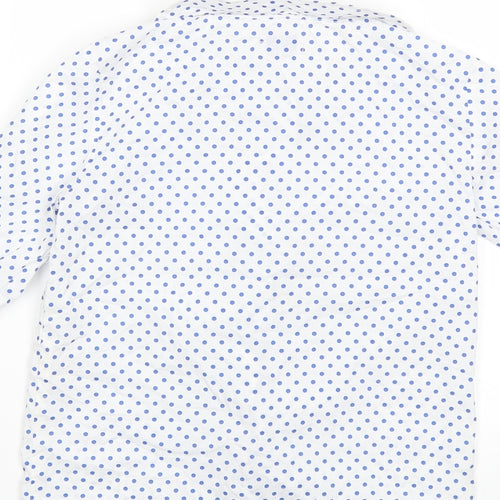 Over kids Girls White Polka Dot  Basic Blouse Size 6 Years