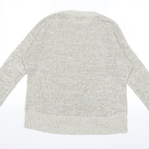 New Look Womens Grey  Knit Pullover Jumper Size M
