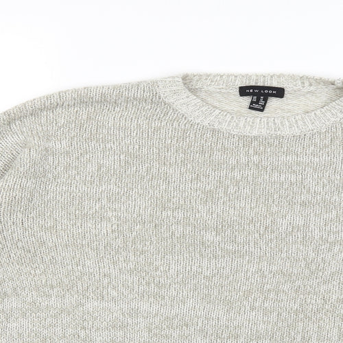 New Look Womens Grey  Knit Pullover Jumper Size M