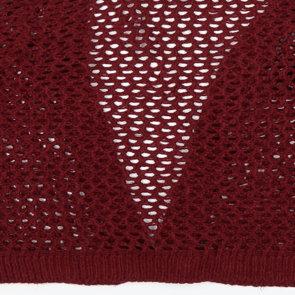 Club L Womens Red  Knit Cardigan Jumper Size M