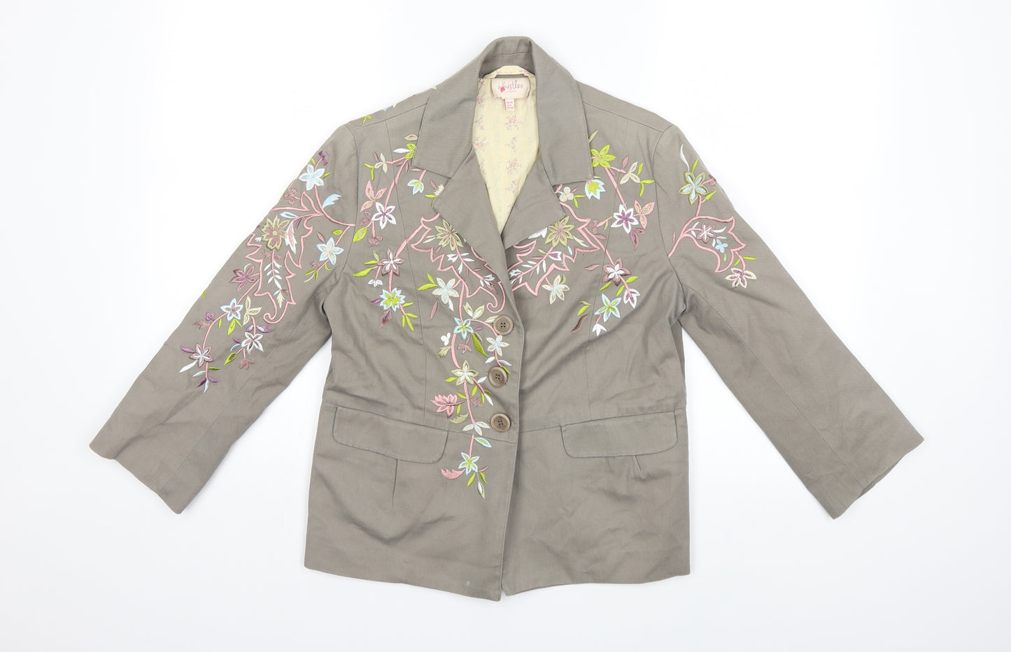 Whistles Womens Green Floral  Jacket  Size 10