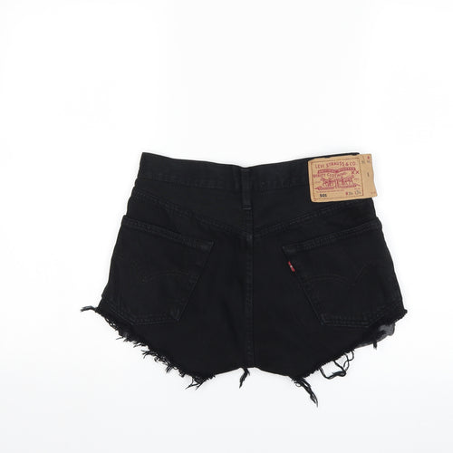 Levi's Womens Black  Denim Cut-Off Shorts Size 28 in