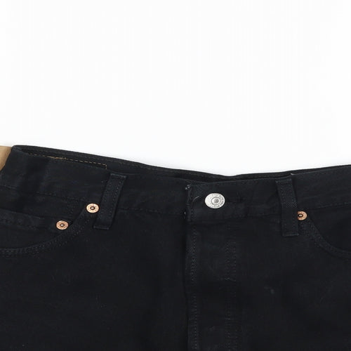 Levi's Womens Black  Denim Cut-Off Shorts Size 28 in