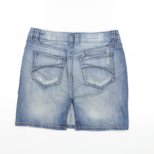 Topshop Womens Blue  Denim Mini Skirt Size 10