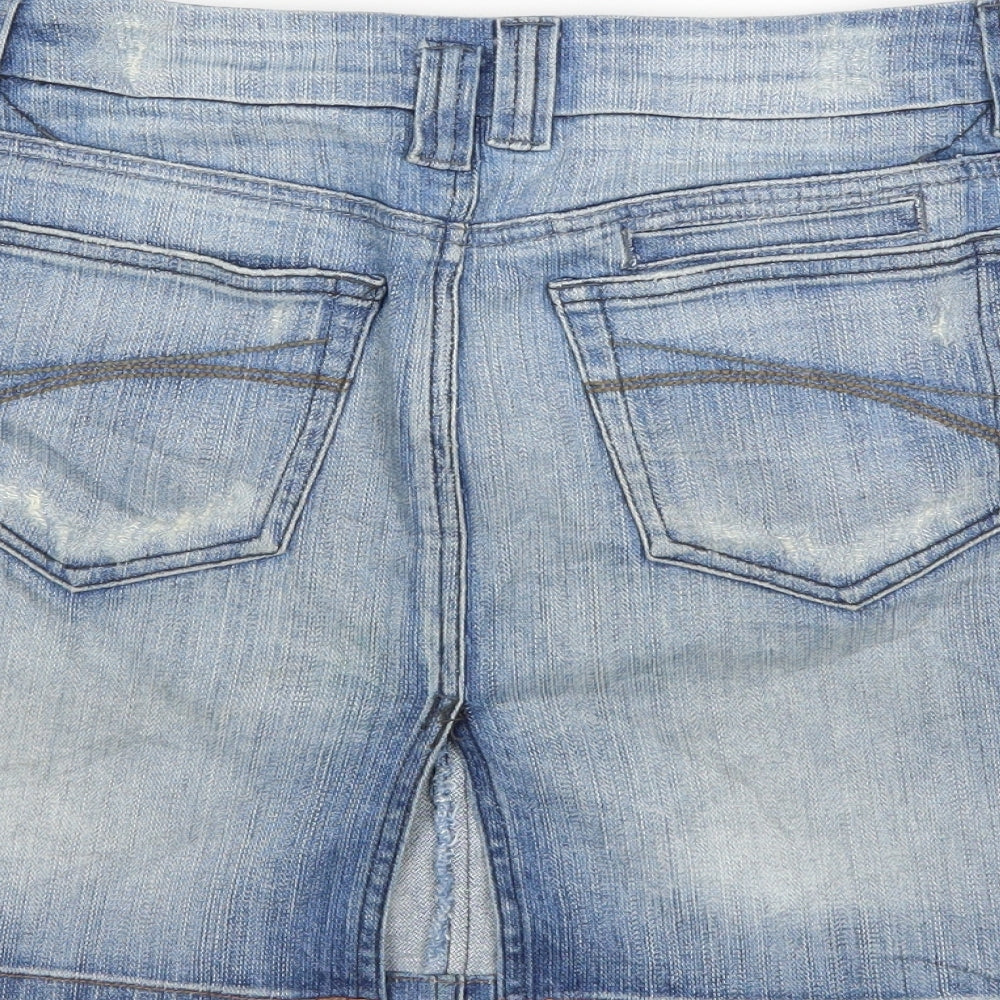 Topshop Womens Blue  Denim Mini Skirt Size 10