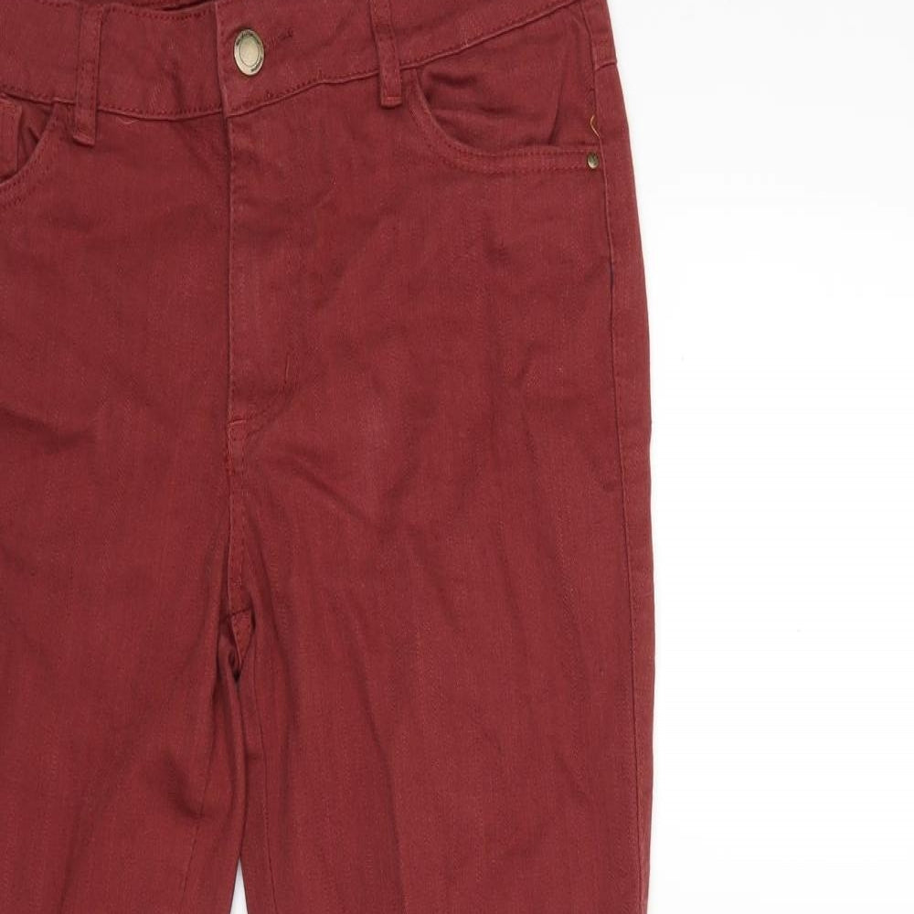 Preworn Womens Red  Denim Skinny Jeans Size 30 in L28 in