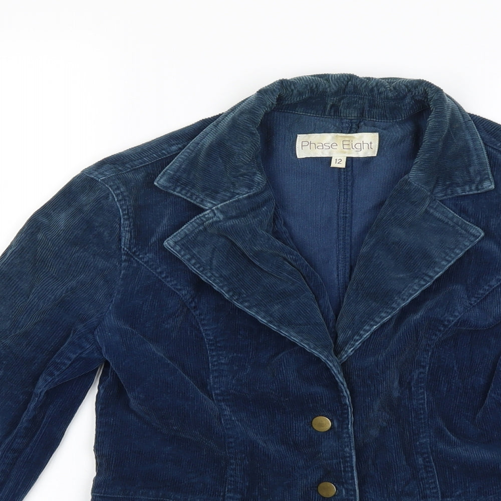 Phase Eight Womens Blue  Corduroy Jacket  Size 12
