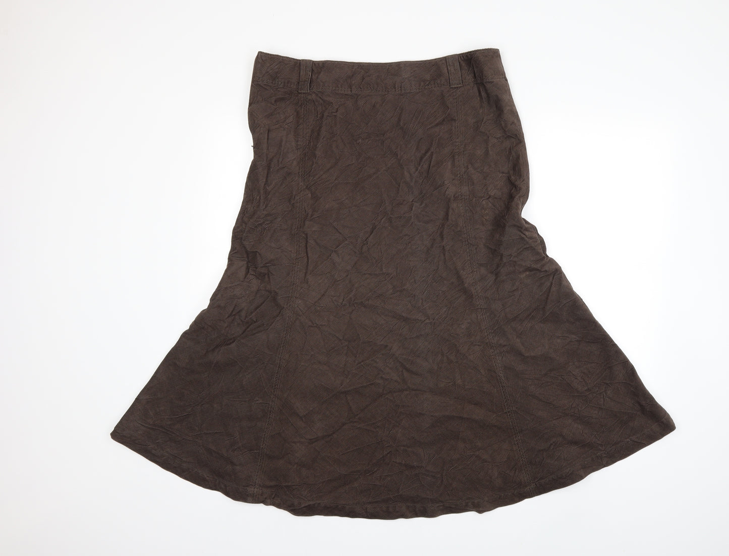 Marks and Spencer Womens Brown  Corduroy Flare Skirt Size 12