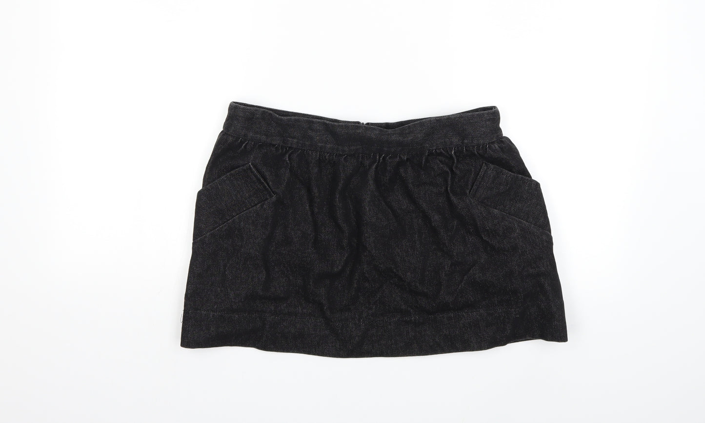 JOHANN Womens Black  Denim Mini Skirt Size M