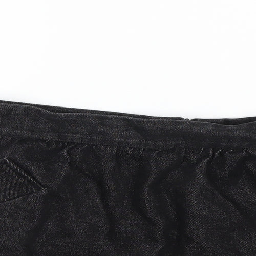 JOHANN Womens Black  Denim Mini Skirt Size M
