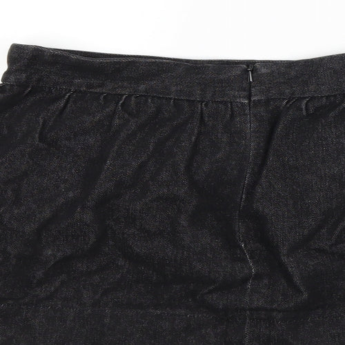 JOHANN Womens Black  Denim Mini Skirt Size M