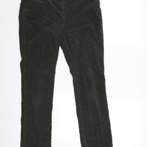 Marks and Spencer Womens Green  Corduroy Trousers  Size 12 L30 in