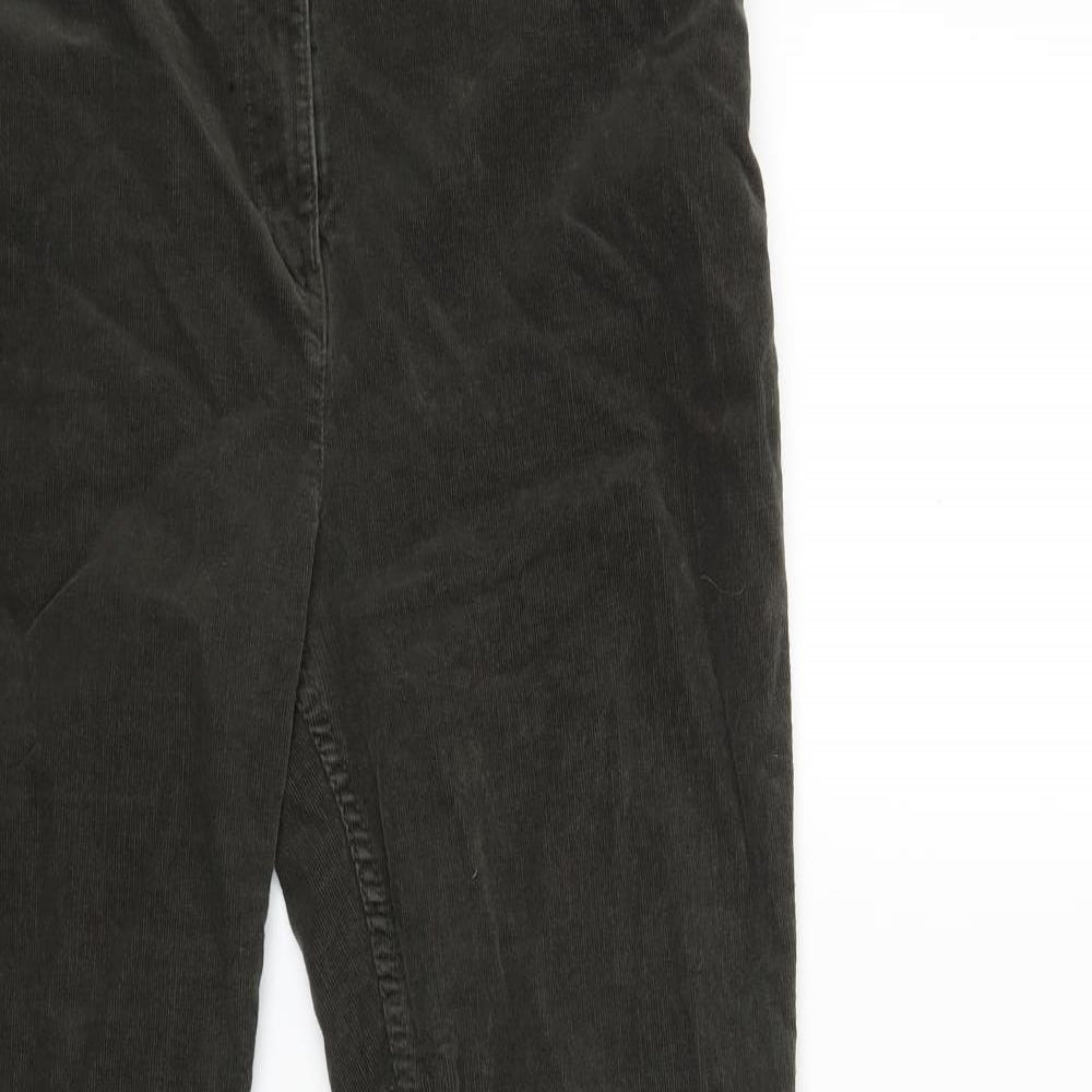 Marks and Spencer Womens Green  Corduroy Trousers  Size 12 L30 in